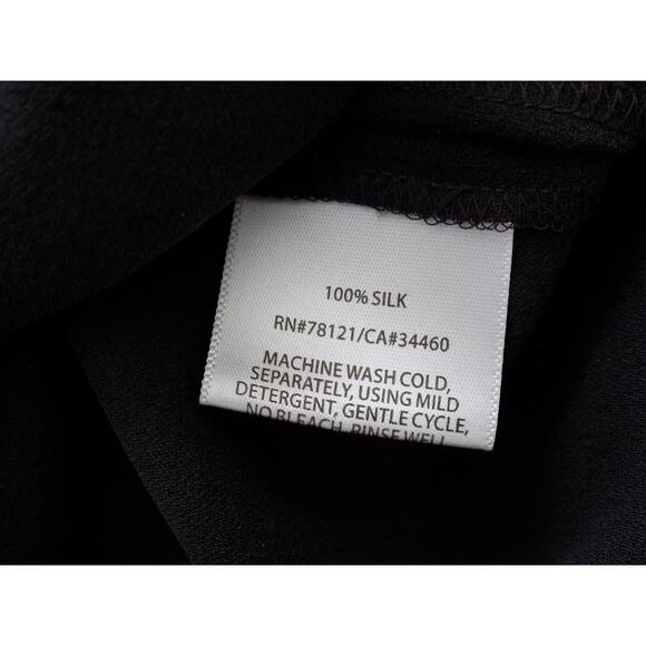 Eileen Fisher black silk tunic top size Large - Picture 5 of 5